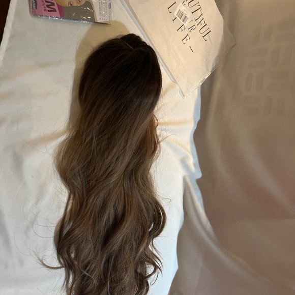 New Lace Front Wig Ombre Dark Roots Two Tone Beautiful! - Picture 3 of 8